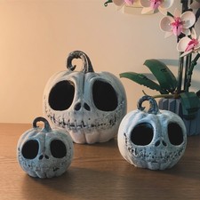 Citrouille jack photophore Halloween décor lumineux sculptée ambiance magique