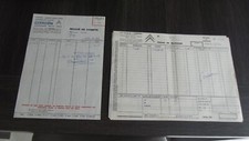 BULLETIN DE LIVRAISON ET RELEVE DE COMPTE CITROEN - 1975