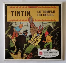 TINTIN Temple du Soleil, VIEW MASTER PHOTOS en relief , Livret + 3 disques , TB.