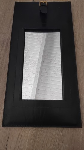 Miroir cuir noir - en,