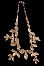 Collier vintage métal doré
