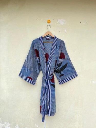 Robe kimono nuit coton - robe,