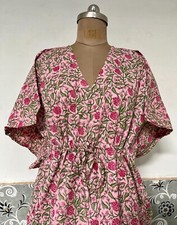 Kaftan D'Été Floral Rose Indien Pour Bébé Maxi Couverture De Bikini Plage US