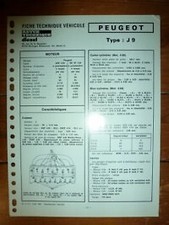 J9 - Fiche Technique Peugeot