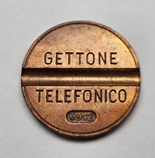 Ancien jeton de téléphone Italien 1969 Gettone Telefonico N°6912 Laiton