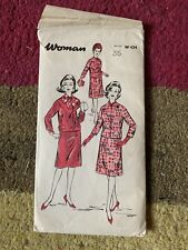 Jupe et veste femme motif couture vintage années 50 60 W434 36"