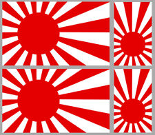 4 X JAPAN JAPON DRAPEAU FLAG DRIFT RACING  MOTO BIKER AUTOCOLLANTS STICKER JA053