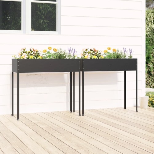 Jardinières pcs anthracite - jardinières,