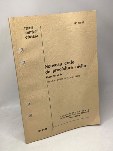Nouveau code procédure - code,