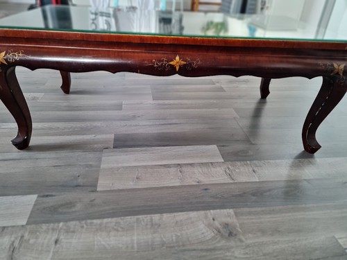 Table basse ancienne - , décor