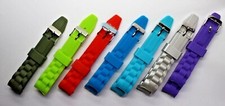 Bracelet montre SILICONE; 18 mm  ;BORD ARRONDI ; COULEUR AU CHOIX / 83-1