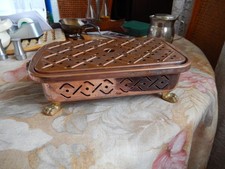 CHAUFFE-PLAT/RÉCHAUD A BOUGIES EN CUIVRE