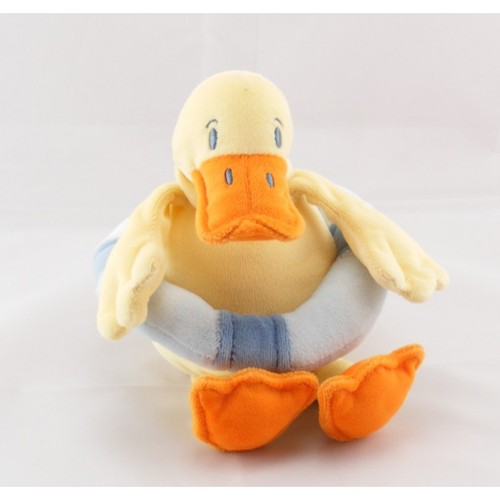 Doudou canard bouée bleu