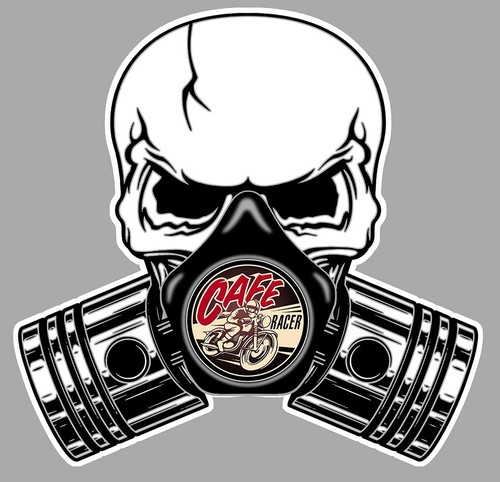 Cafe racer pistons skull - cafe,