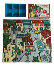 26⚜️ Ancien Jeu Domino Puzzle Le Village Nathan Année 1979 Vintage Complet