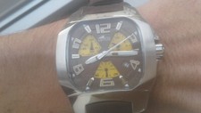 Lotus Code 15502/8 Chronograph Brown & Yellow Vintage Collection Montre NOS Horl