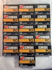 Lot De 20  cassette Schneider k7 audio  Vierges Enregistrées À Reenregistrer