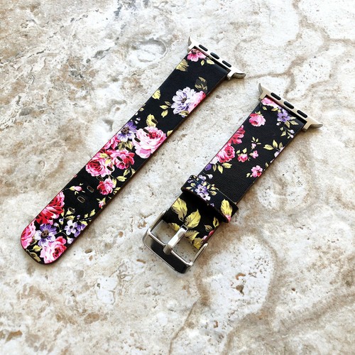 Noir floral rouge fl5 bande - noir,