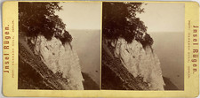 Allemagne, Rügen, Rocher, Groß Stubben, vintage print, ca.1880, stéréo Tirage vi