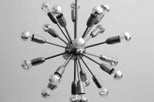 Suspension Sputnik En Laiton 20 Bras Petit Urchin Décor Années 1950