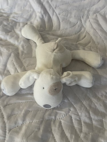 Doudou peluche chien blanc - doudou,