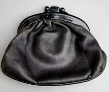 Pochette de Soirée Minaudière en Similicuir DELKA Noire Vintage