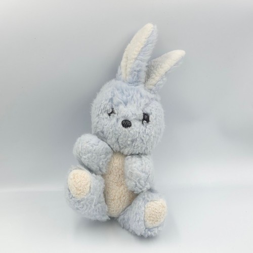 Ancienne peluche lapin - lapin, bleu
