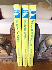 Lot of 3 Nancy Drew Glossy Flashlight Mystery Hard Cover Books by Carolyn Keene