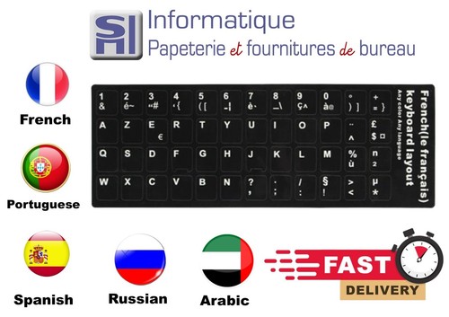 Stickers clavier touche noir - clavier,