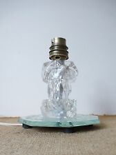 PETITE LAMPE À POSER EN VERRE TRANSPARENT ANNÉES 50 VINTAGE DESIGN 1950 