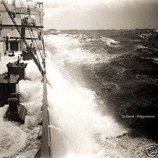Bateau tempête vague mer océan n°3 - Retirage Photo ancienne repro an. 1920