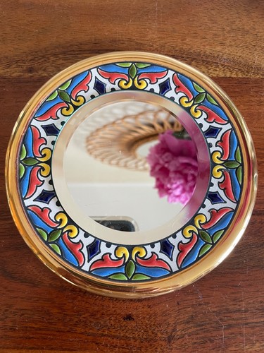 Miroir céramique cearco doré - miroir,