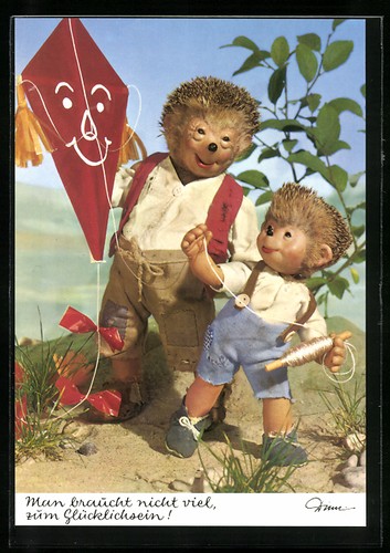 Mecki avec son fils - à, monter