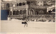 BD668 Carte Photo vintage card RPPC Femme woman patinage glace patin