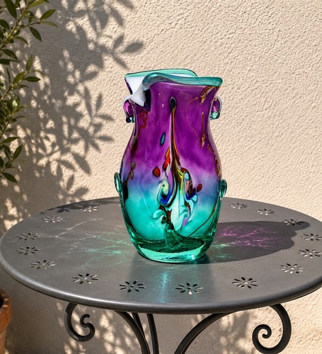Vase verre soufflé cm - verre,