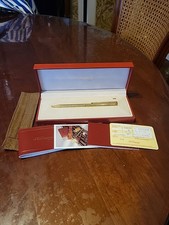 Ancien Stylo Bille Dupont Paris Plaqué Or Dans Coffret