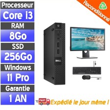 ☑️⭐☑️Pack PC complet Dell OptiPlex 9020 Micro – i3-4150T – 8Go – SSD 256Go☑️⭐☑️