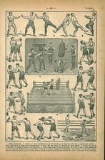 Document planche ancienne boxe