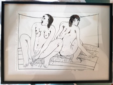 nu féminin, dessin Abraham