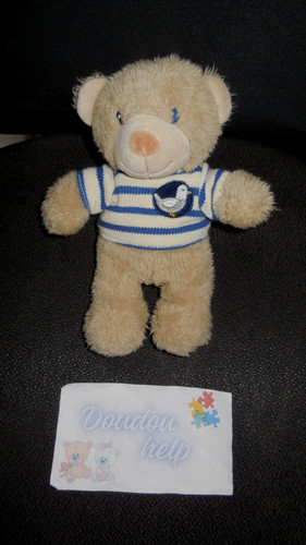 Doudou peluche ours - ours, beige