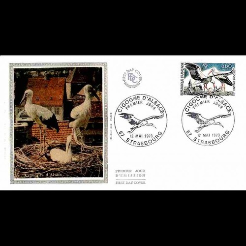 Fdc soie les cigognes - soie,