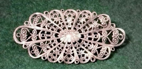 Broche filigrane métal - broche, en