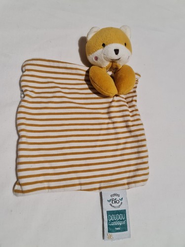 Doudou plat ours coton - coton, bio