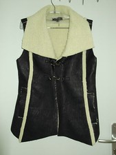 FRIME ORIGINALE VESTE FEMME SANS MANCHES NOIR BLANC  TAILLE L NEUF  !!!
