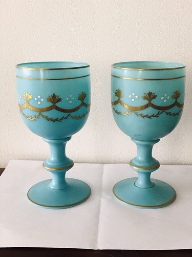Paire vases opaline - paire, en