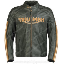 Veste en Cuir de Moto Hommes