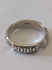 Bague Année 2000 Argent Massif Taille 57 - 4,1 g Bijoux