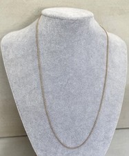 Longue chaine or rose 18 carats - 69 cm - maille forçat - collier