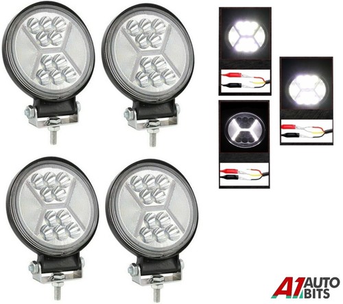 126w led rond travail feux - 4x,
