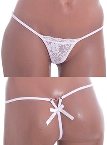 Micro string 011 blanc - string,